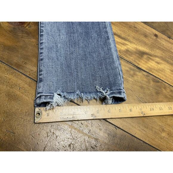 Judy Blue Jeans Womens 9/29 Distressed Straight Fit Mid Rise Raw Hem NWT - Picture 9 of 10
